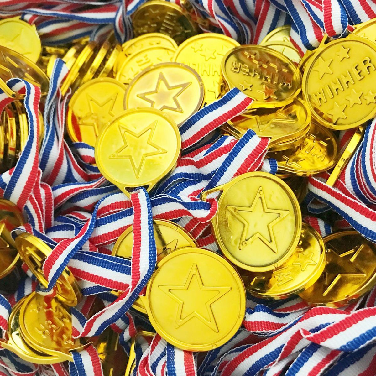 10pcs Medals Funny Long Rope Star Design Winner Medals Toy-