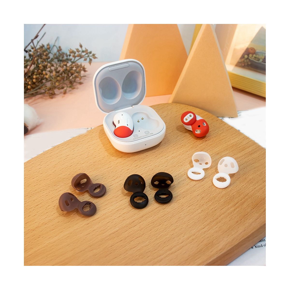 For Samsung Galaxy Buds Live Silicone Earbud Case Cover 8 Pair of Replacement Earplug Non-Slip Earplug Ear Buds Cushion