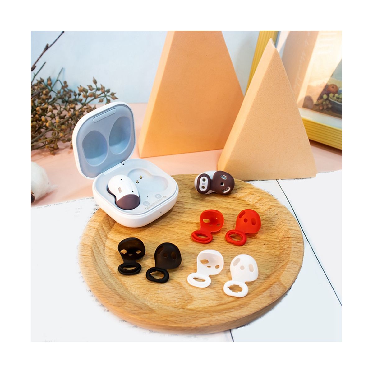 For Samsung Galaxy Buds Live Silicone Earbud Case Cover 8 Pair of Replacement Earplug Non-Slip Earplug Ear Buds Cushion