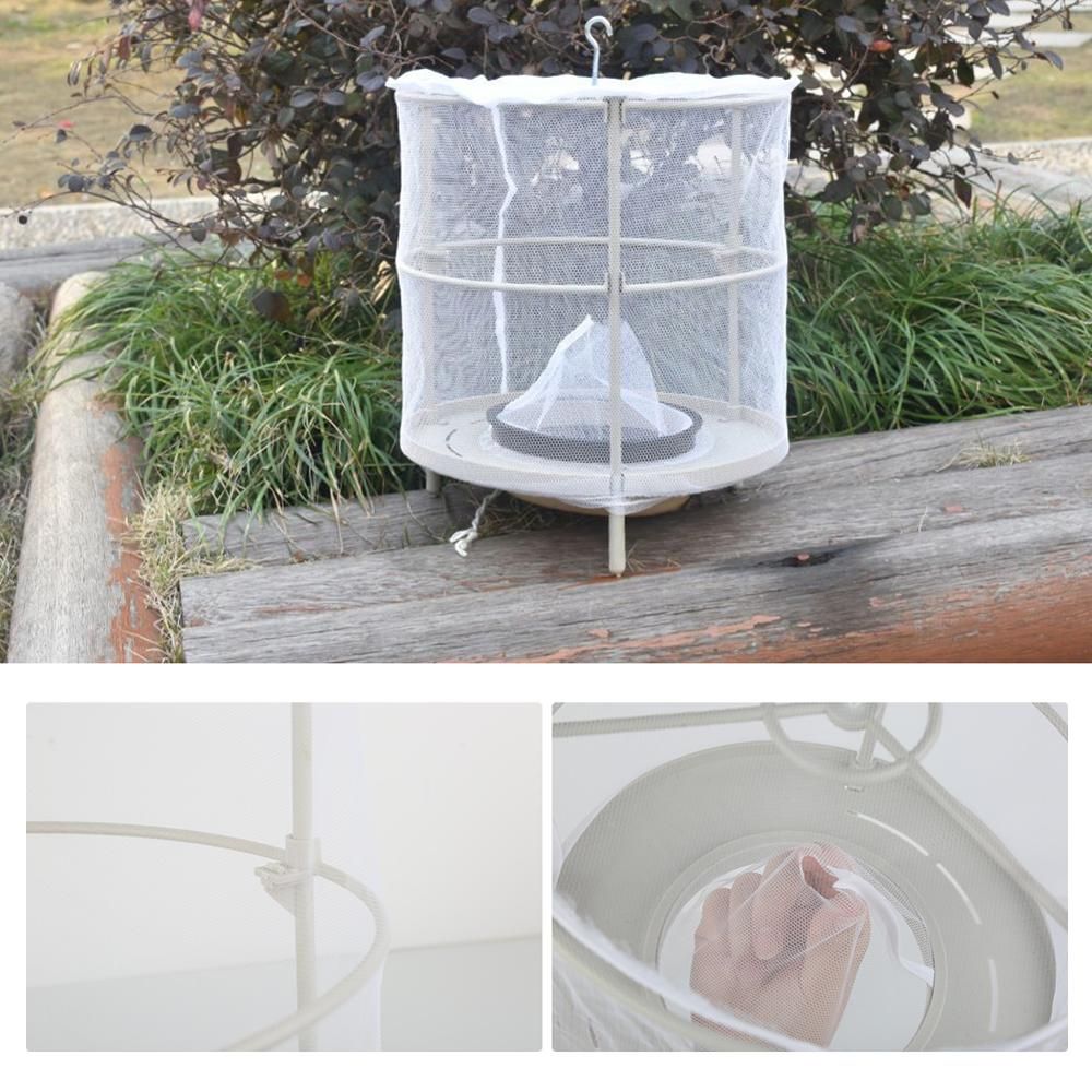 (white)Folding Fly Trap Catcher Killer Cage Net Pest Control