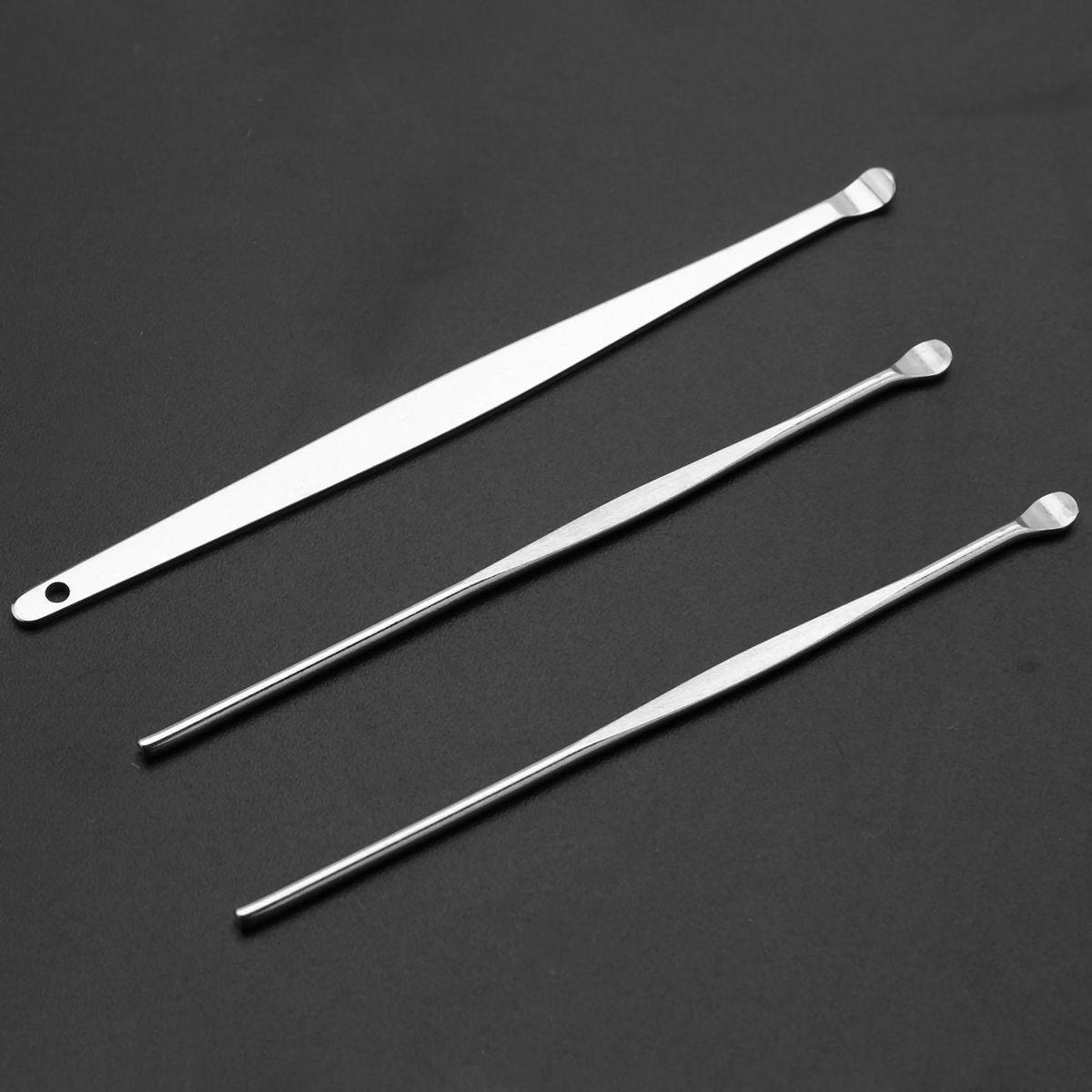 6Pcs Ear Pick Set Stainless Steel Earpick Ear Wax Curette Remover Spoon Spiral Ear Clean Tool With Case