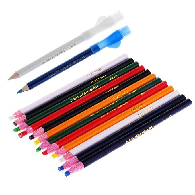 14Pcs Tailor Chalk Pencil Dual Heads Peel Off China Markers For Metal