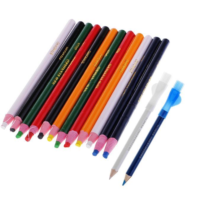 14Pcs Tailor Chalk Pencil Dual Heads Peel Off China Markers For Metal