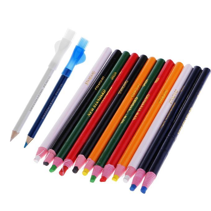 14Pcs Tailor Chalk Pencil Dual Heads Peel Off China Markers For Metal