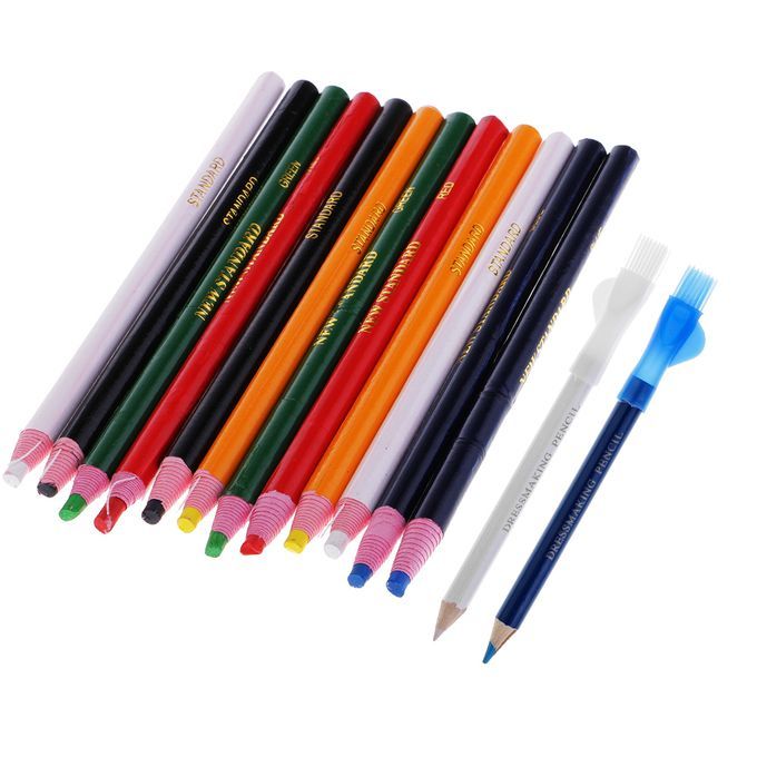 14Pcs Tailor Chalk Pencil Dual Heads Peel Off China Markers For Metal