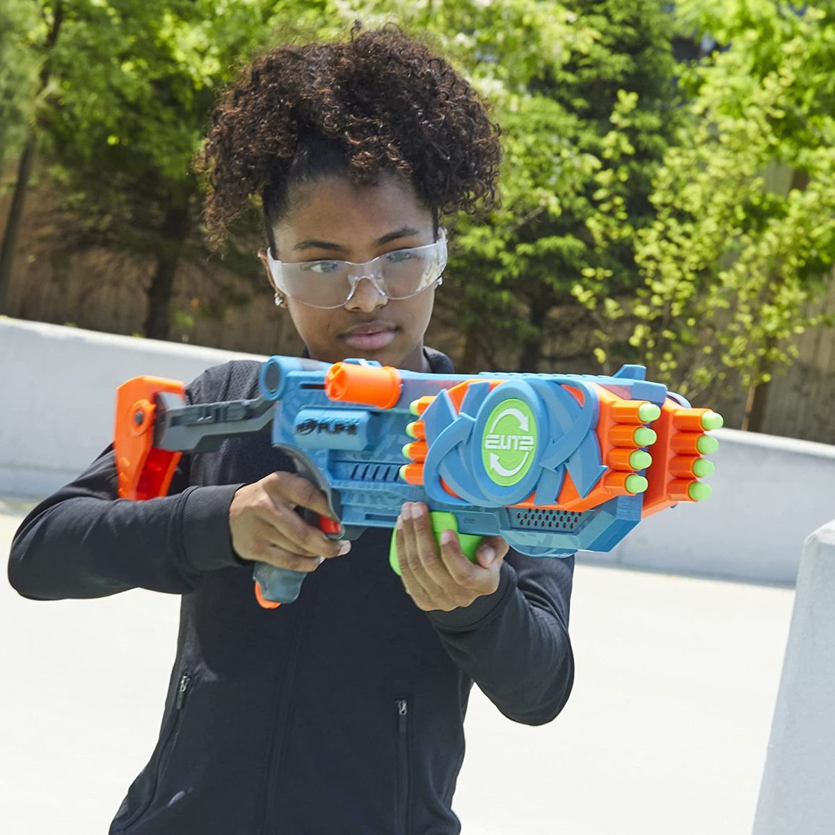 Elite 2.0 Flipshots Flip-16 Blaster With 16 Dart Barrels And 16 Official Darts