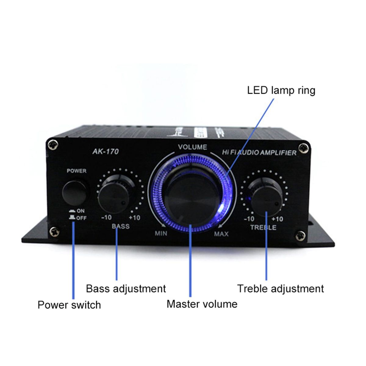 AK-170 Power Amplifier HiFi Stereo Home Audio Digital Car AK170 400W