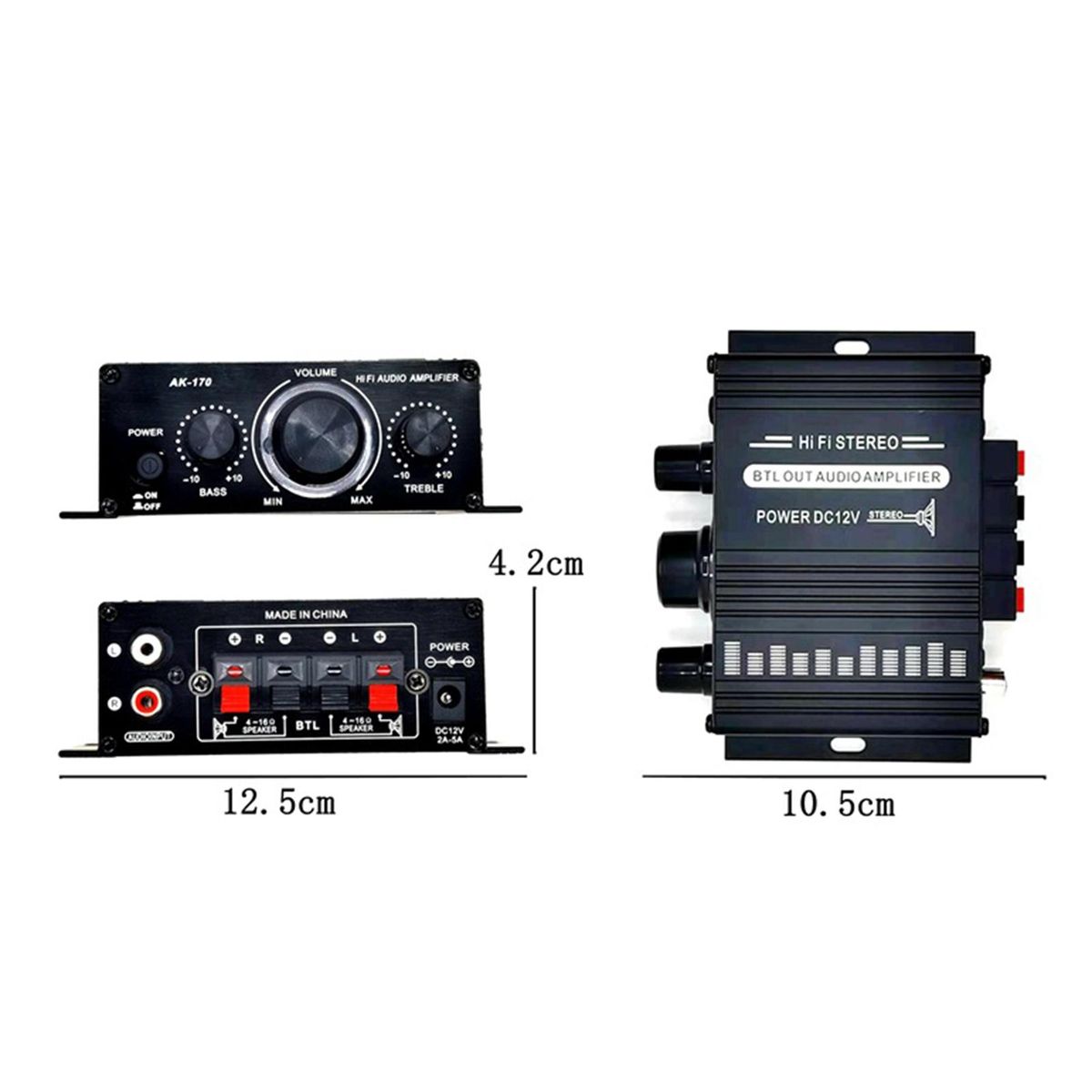 AK-170 Power Amplifier HiFi Stereo Home Audio Digital Car AK170 400W