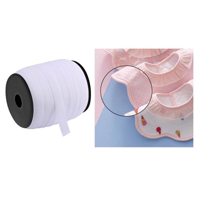 15mm Elastic Band Cord Flat Stretch Sewing Waistband Trouser DIY White