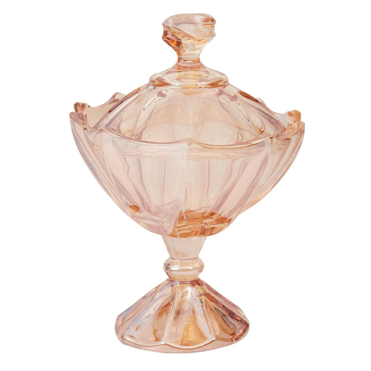 Candy Jar Pa Amber Relief with Lid Glass Sugar Jar