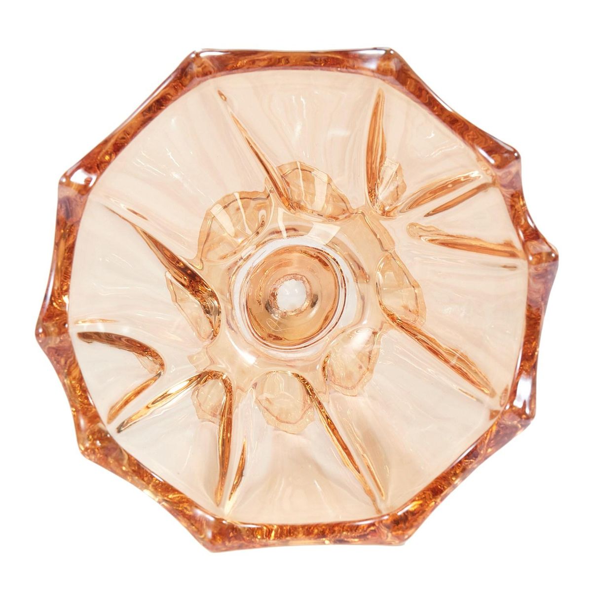 Candy Jar Pa Amber Relief with Lid Glass Sugar Jar