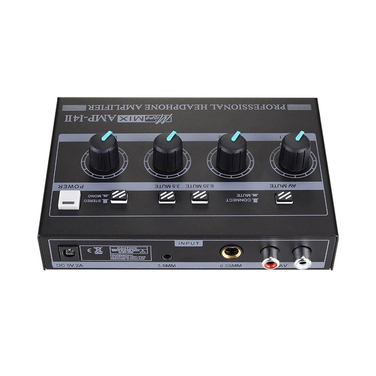 Stereo Headphone Amplifier 3 Input Jacks 8 Output For Computers