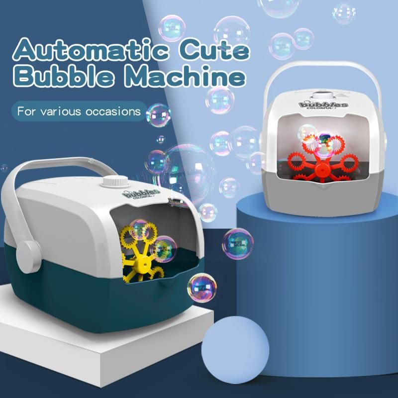 New Suitcase Automatic Bubble Machine Blower