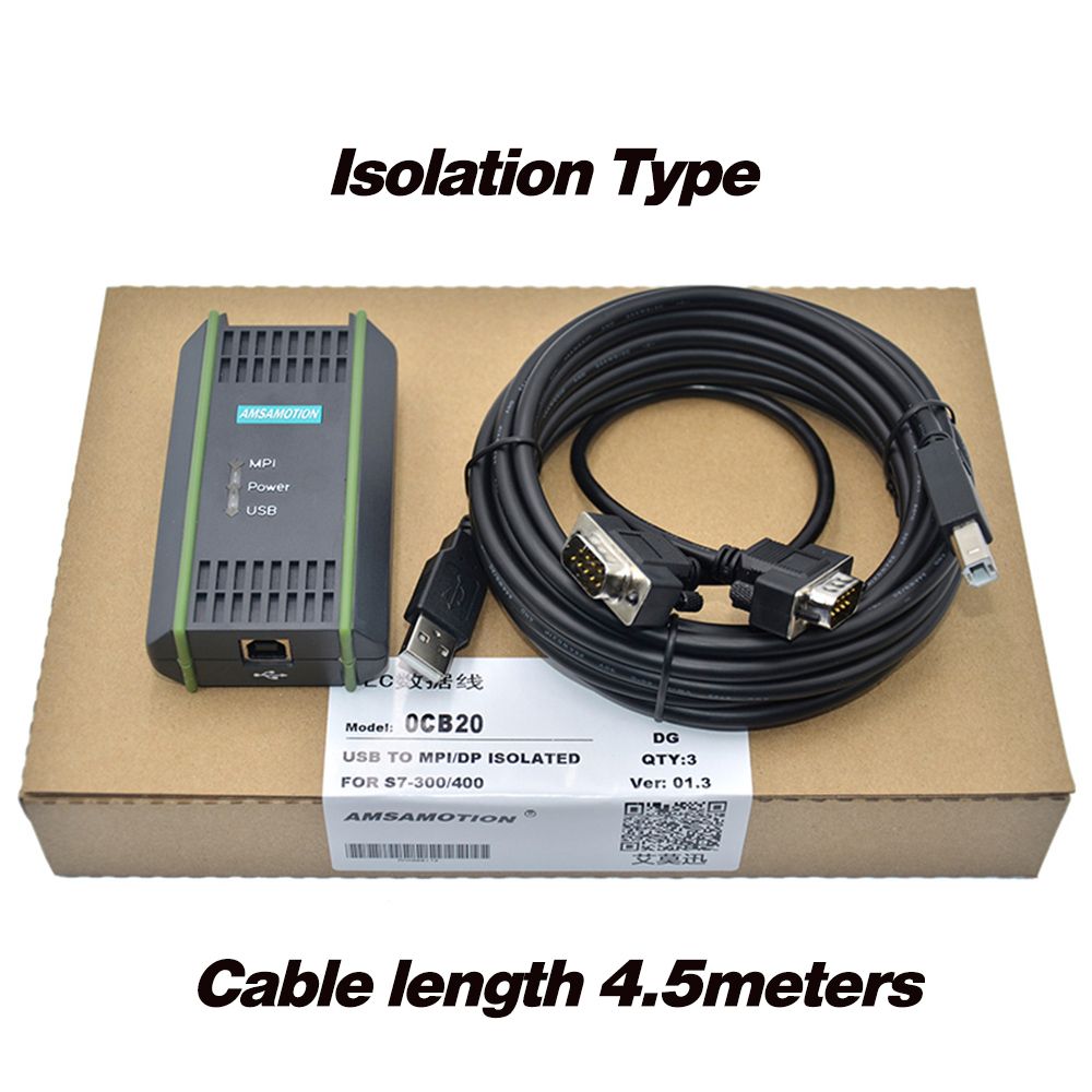 USB-MPI Cable 6ES7 972-0CB20-0XA0 USB To MPI/DP/PPI Network Adapter FOR Siemens S7-200/300 /400 Plc System