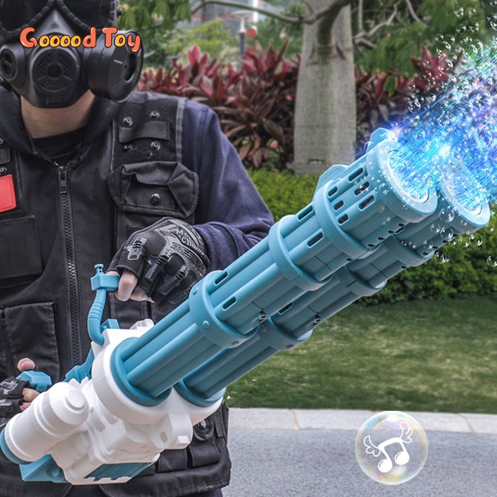 Double-Tube Bubble Machine Gun Blowing Soap Bubble Maker