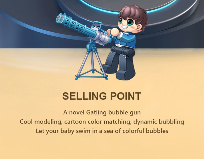 Double-Tube Bubble Machine Gun Blowing Soap Bubble Maker