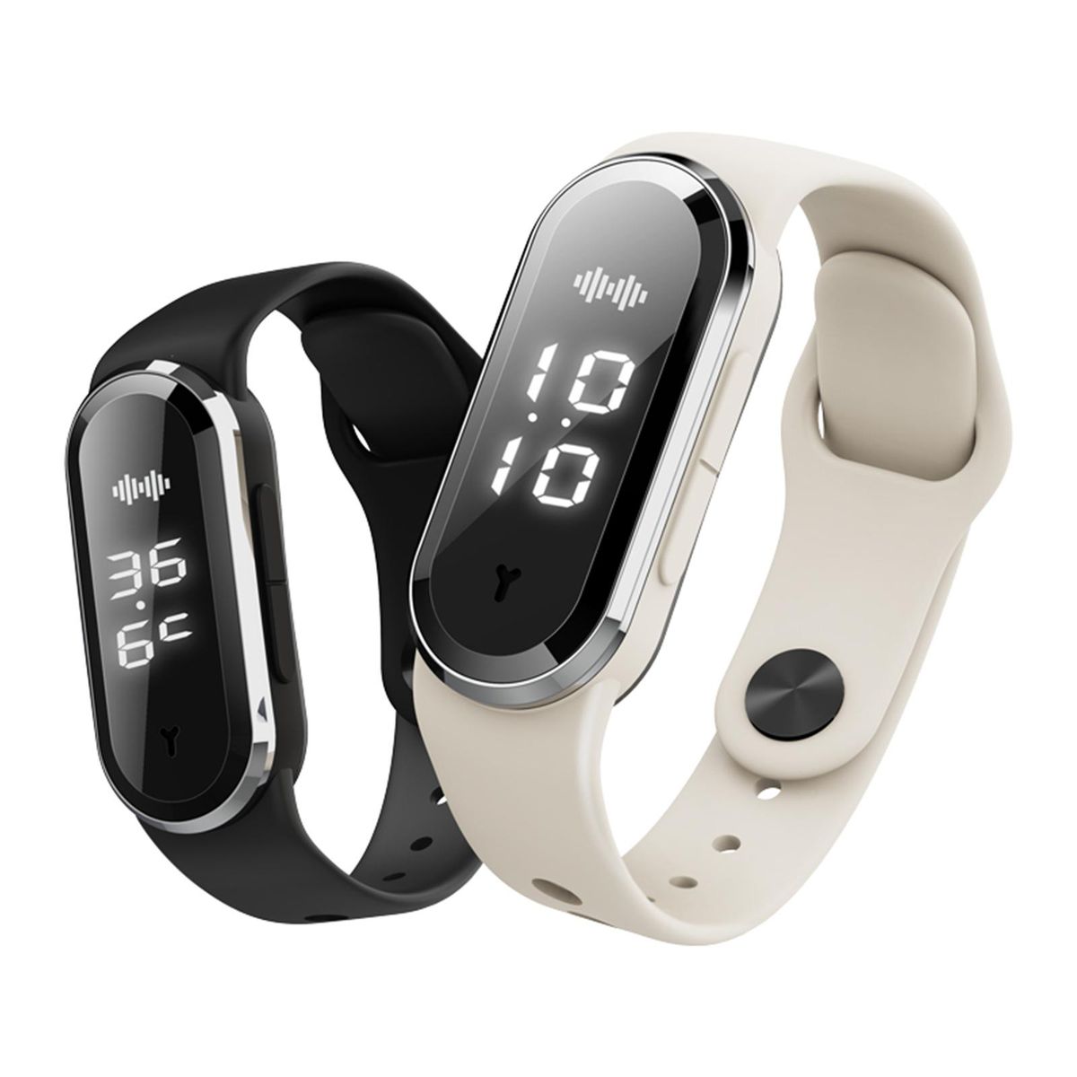Ultrasonic Mosquito Repellent Bands Non-Toxic Deet Free Bug Insect Repellent Band Reusable Long Protection Support Clock Step Counting Temperature Measurement