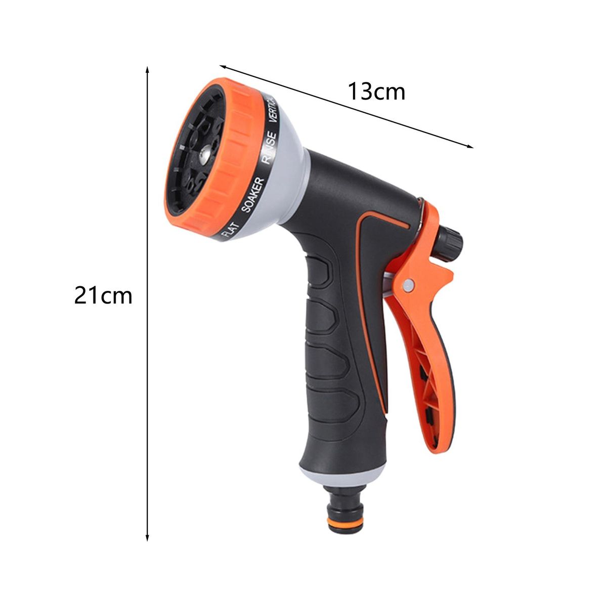 Gardening Sprinkler Car Cleaning Sprayer Pet Washing Sprinkler Orange and Black