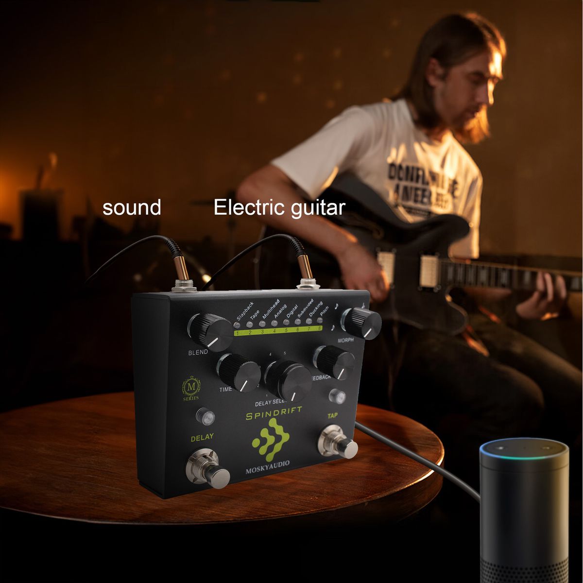 MOSKYAudio Guitar Effect Pedal Digital Delay With TAP Dual