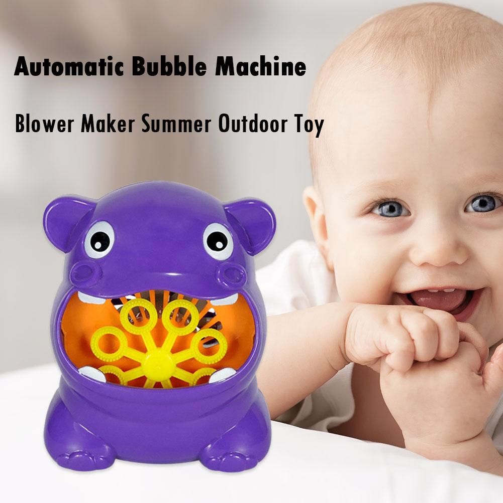 New Cute Frog Automatic Bubble Machine Gun Soap Bubble Blower