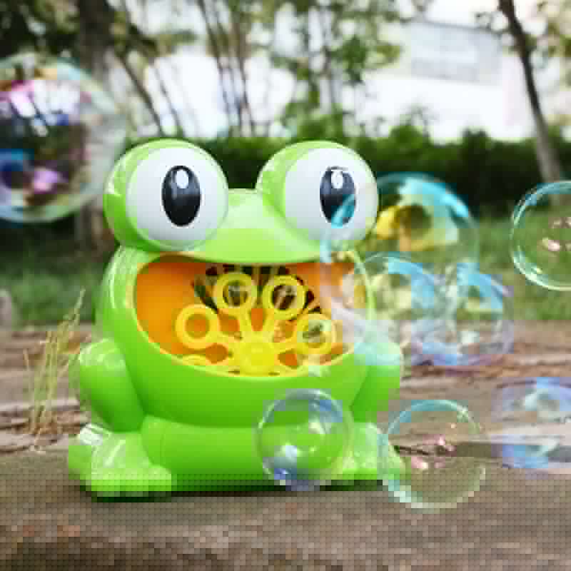 New Cute Frog Automatic Bubble Machine Gun Soap Bubble Blower