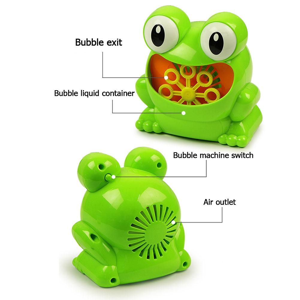 New Cute Frog Automatic Bubble Machine Gun Soap Bubble Blower