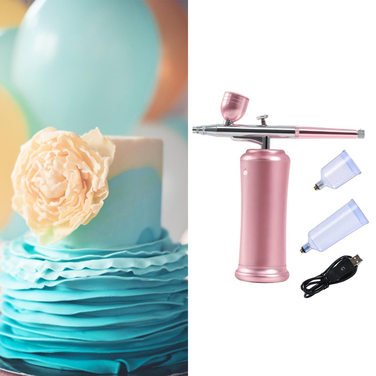 Cordless Portable Airbrush  Rechargeable For Nail Art Barber
