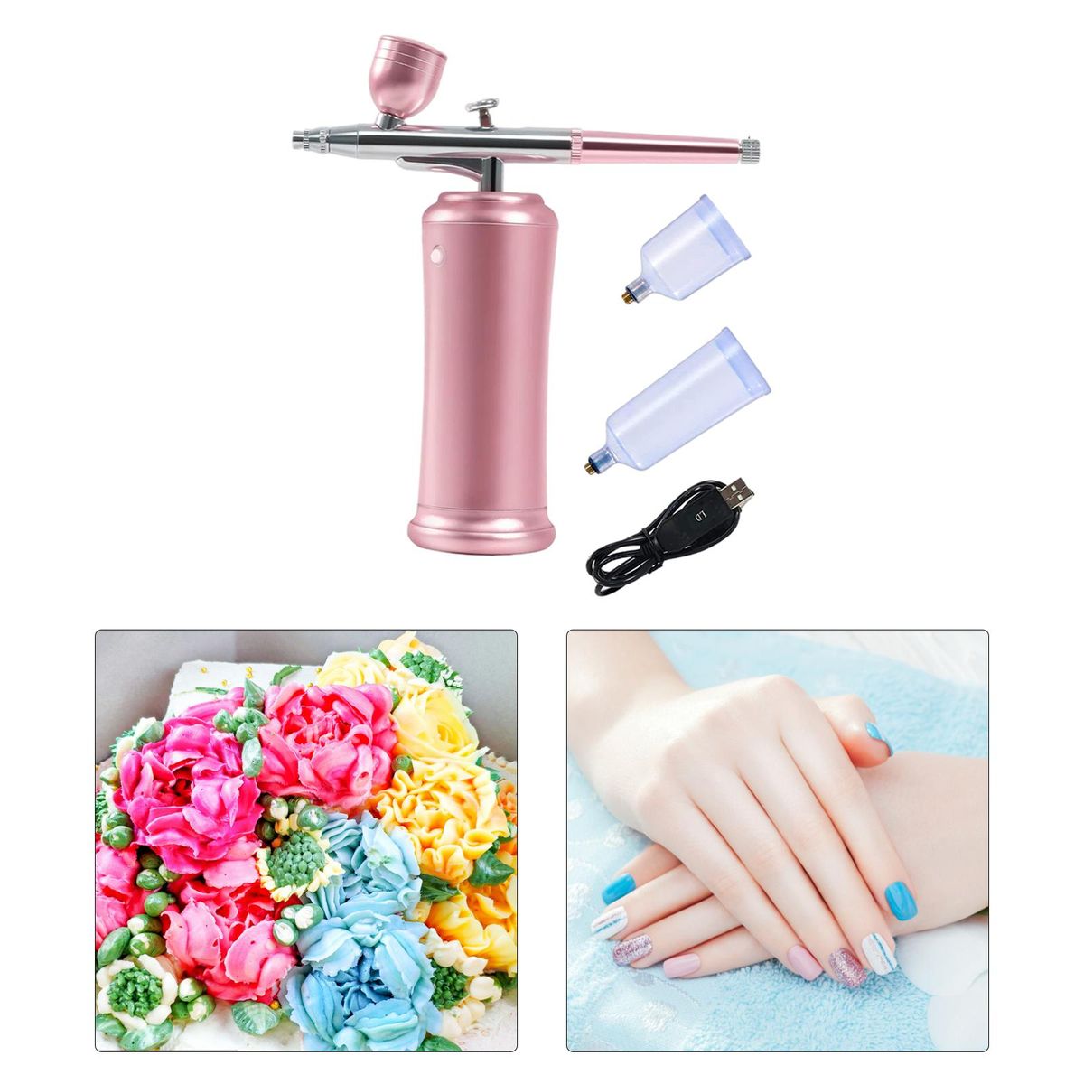 Cordless Portable Airbrush  Rechargeable For Nail Art Barber