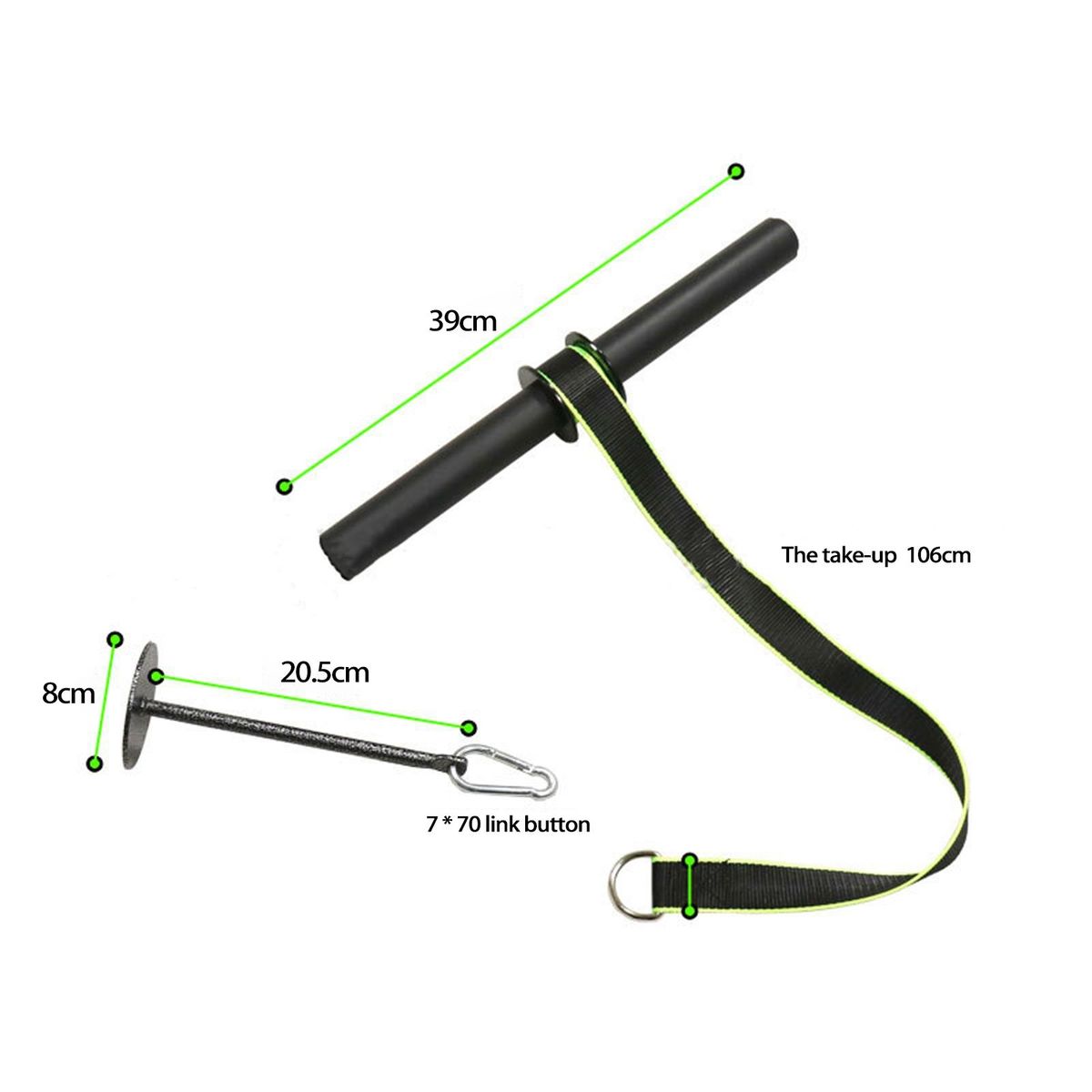 Arm Strength Device Chest Expander Elastic Band Green