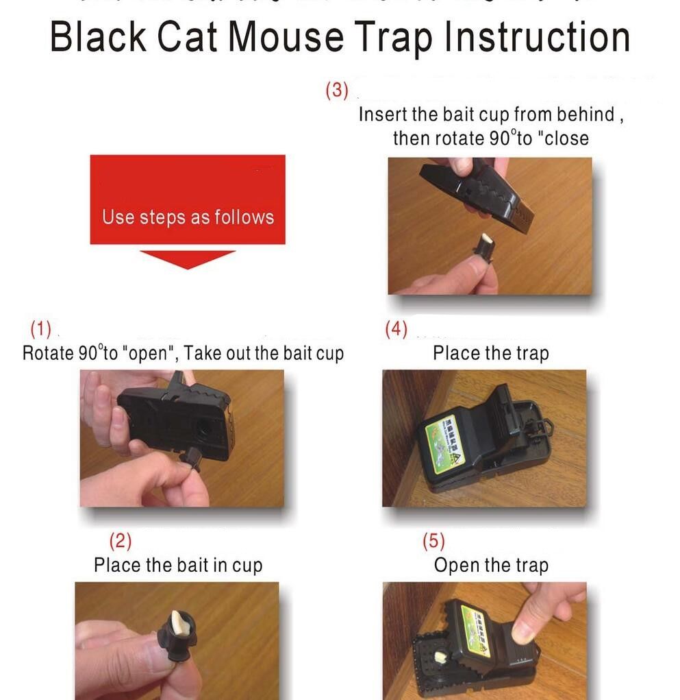 8PCS Mousetrap Catcher Mice High Quality Bait Snap Reusable Rat Catching Mice Mouse Traps Rodent Spring Pest Control Rat Catching