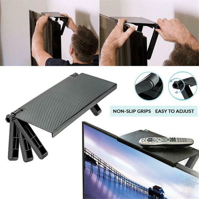 Computer Monitor Riser Desktop Stand ABS TV Rack Display Storage Desk Bracket Black