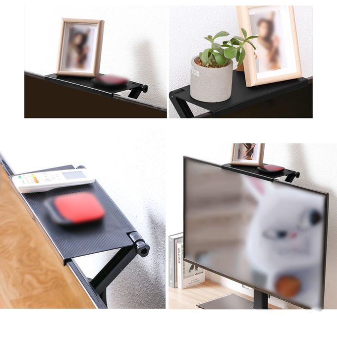 Computer Monitor Riser Desktop Stand ABS TV Rack Display Storage Desk Bracket Black