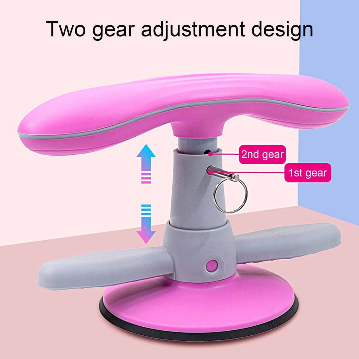 Sit Up Bar Self Suction Sit Up Assistant Device Pink
