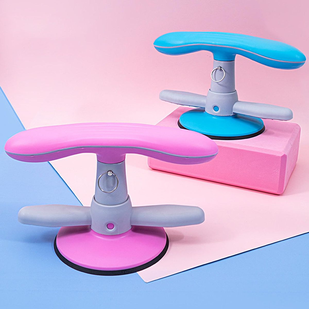 Sit Up Bar Self Suction Sit Up Assistant Device Pink