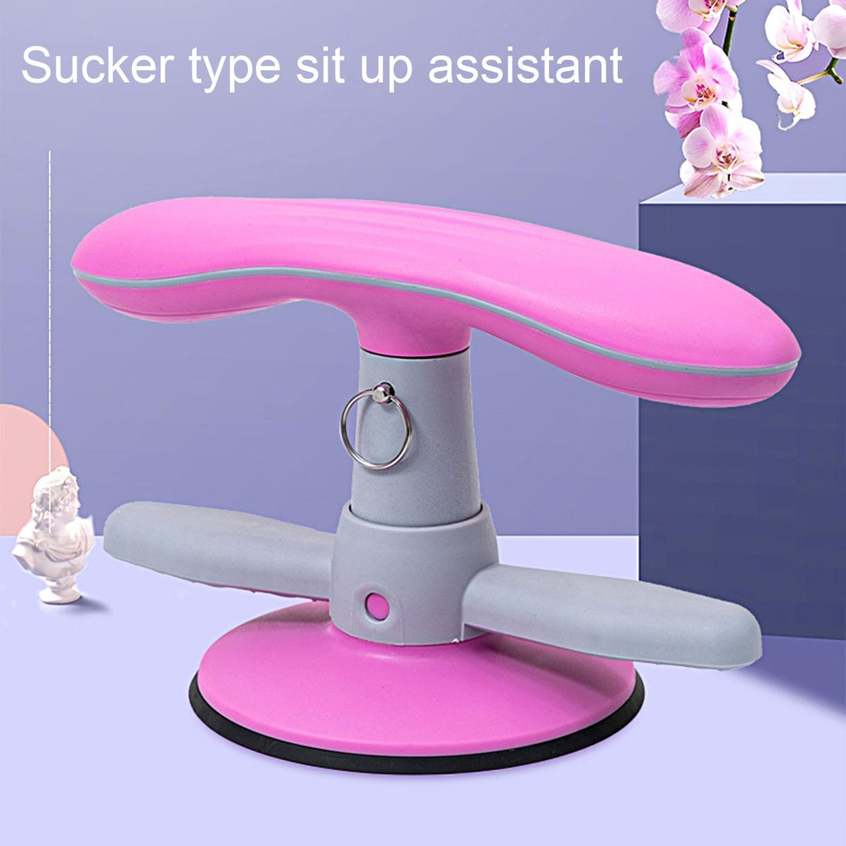 Sit Up Bar Self Suction Sit Up Assistant Device Pink