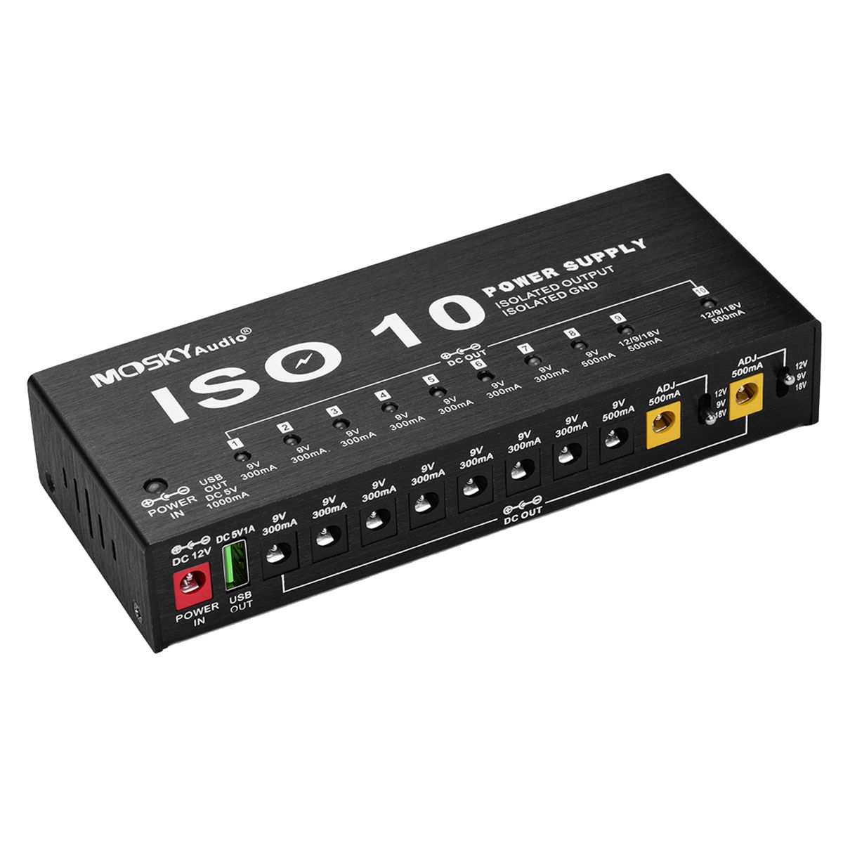 -10 Guitar Effect Pedal Power Supply 10 Isolated DC