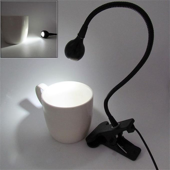 Flexible USB LED Light Clip-on Bed Table Desk Study Reading Lamp