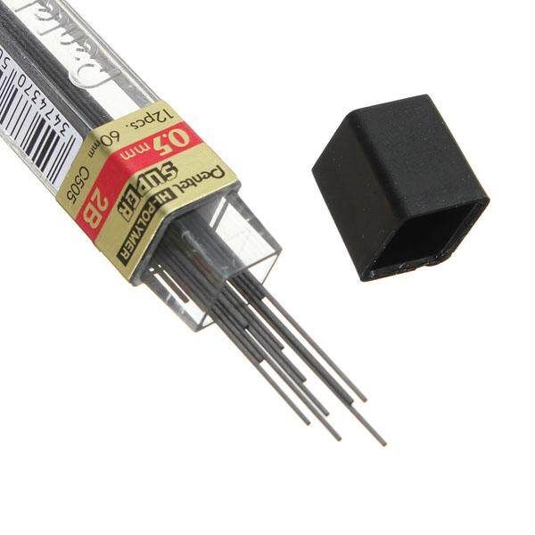 Automatic Crayon Chalk Refill Mine Mechanical 2B Pencil Refill 0.5mm Black
