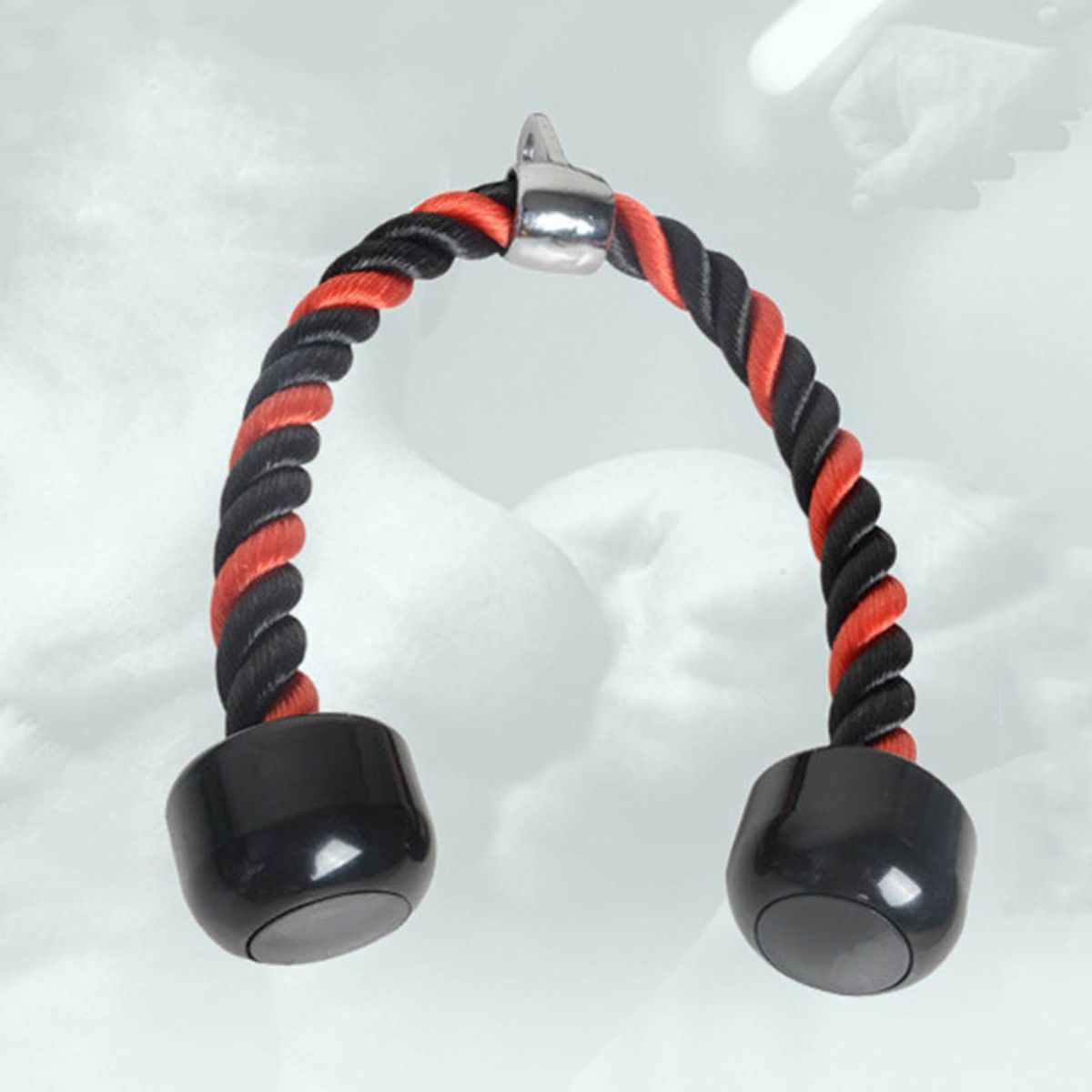 Triceps Tension Rope Gym Pulldown Back Shoulder Muscle Exerciser Red