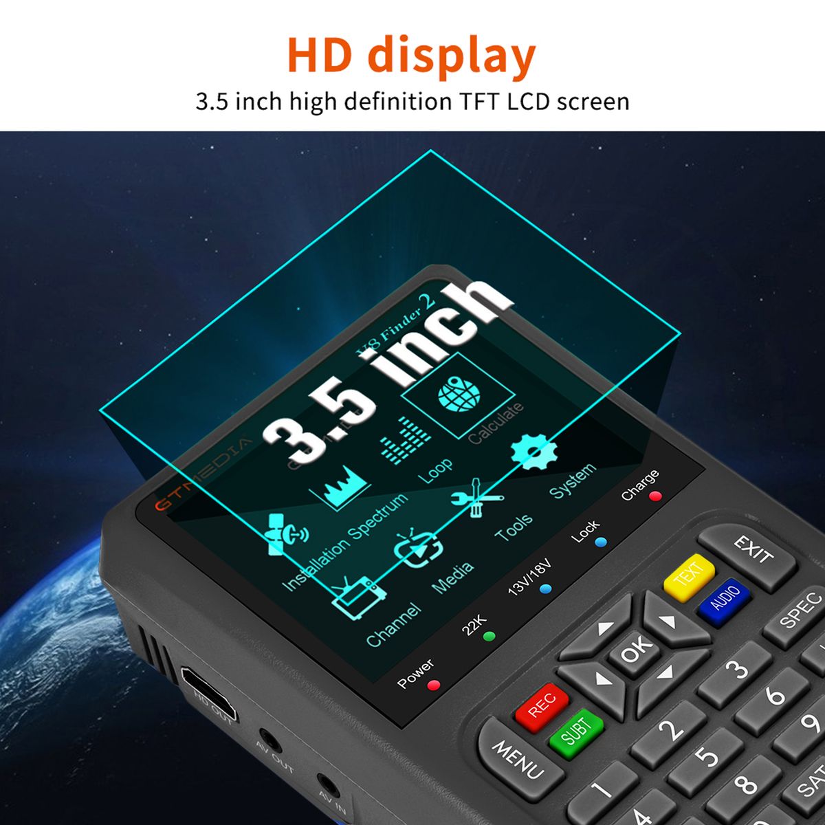 V8 Finder 2 TV Signal Finder Meter Signal Receiver 3.5-in