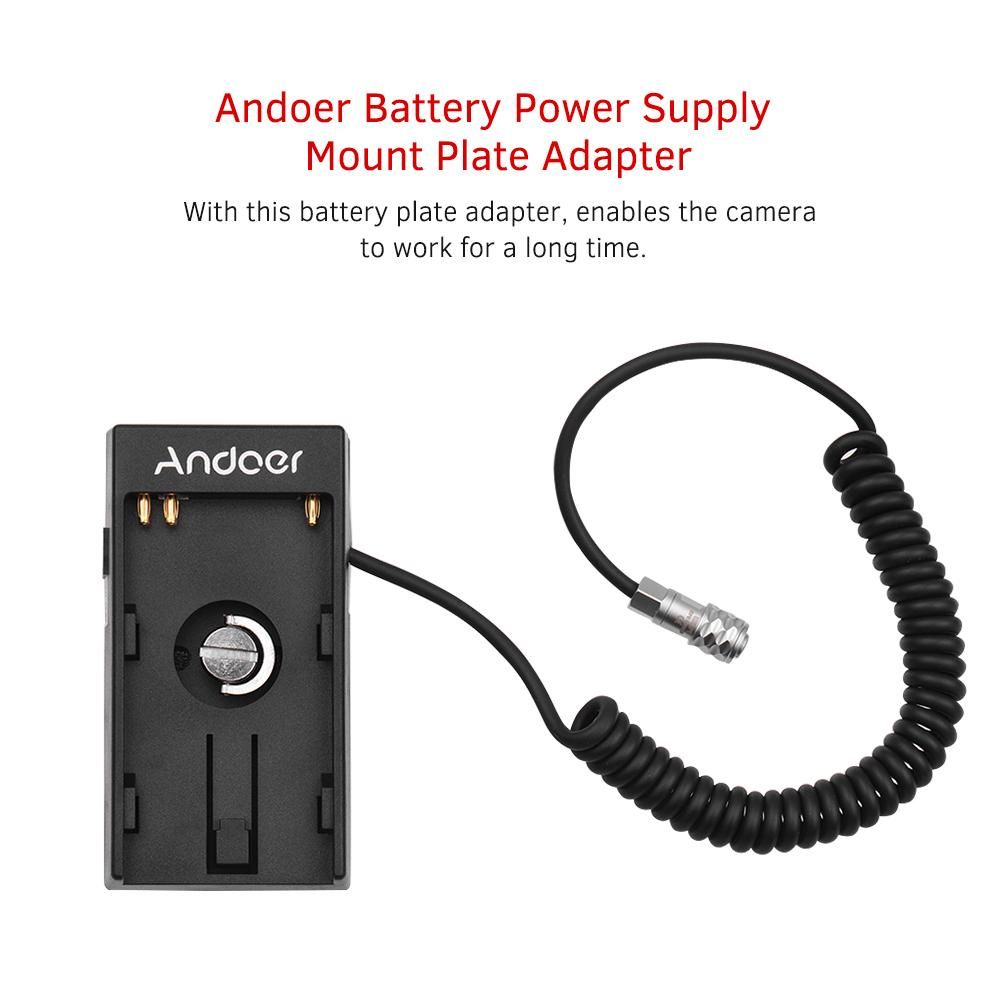 Andoer Camera DV Battery Power Supply Mount Plate Adapter with 1/4 Inch Screw for Blackmagic Cinema Pocket Camera BMPCC 4K Replacement for Sony BP-U30 U60 U90 BP-U Battery