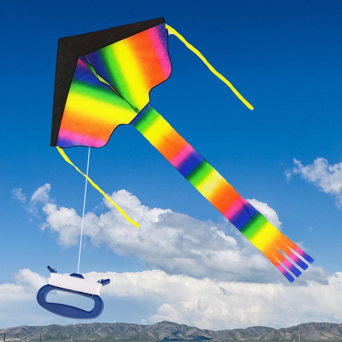 Rainbow Soft Kite For Kids And Audlts Large Kite With 6 B