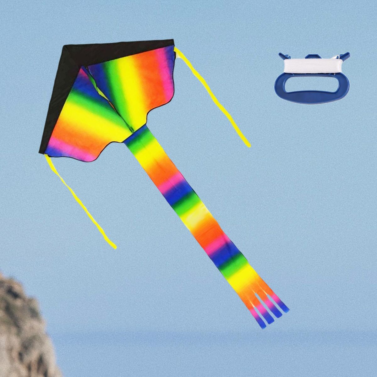 Rainbow Soft Kite For Kids And Audlts Large Kite With 6 B