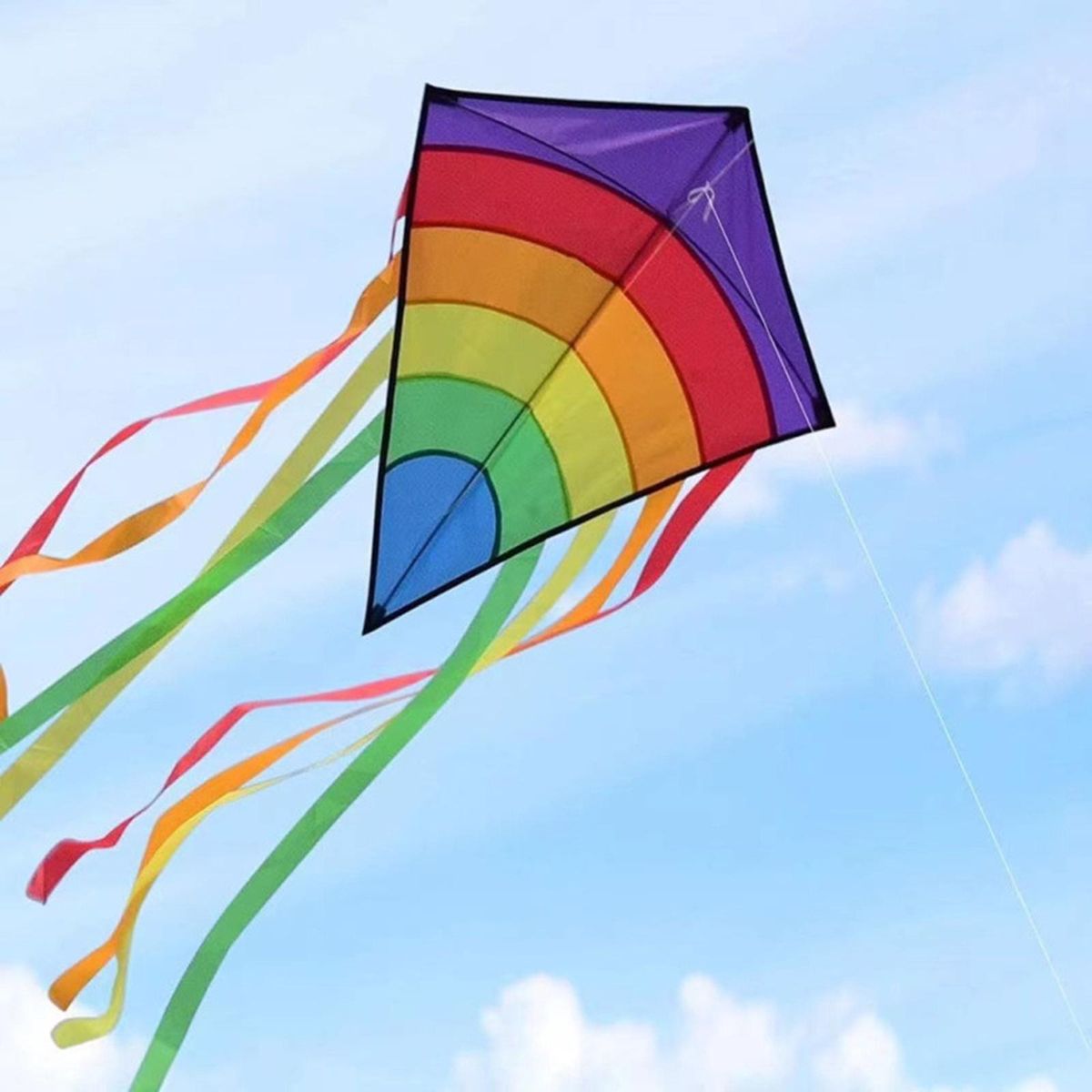 Rainbow Soft Kite For Kids And Audlts Large Kite With 6 B