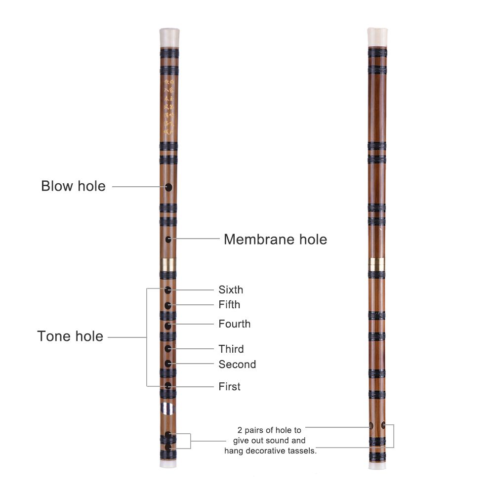 Pluggable Handmade Bitter Bamboo Flute/Dizi Traditional