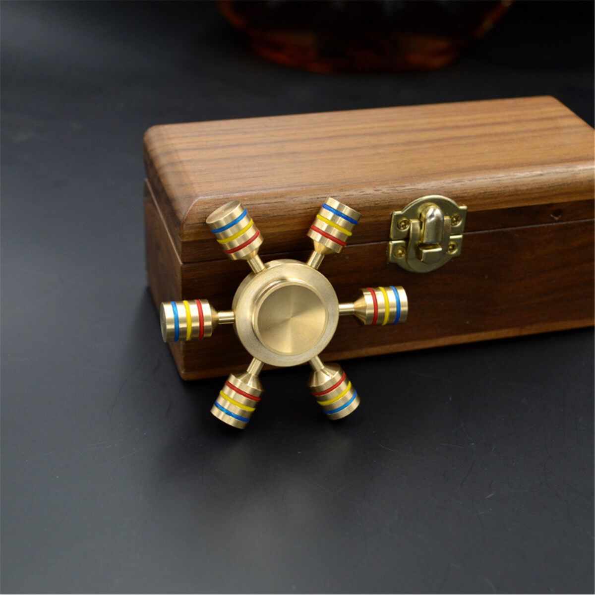 Copper Hand Spinner EDC Children Adult Finger Gyro Bearing Fidget Desk Game