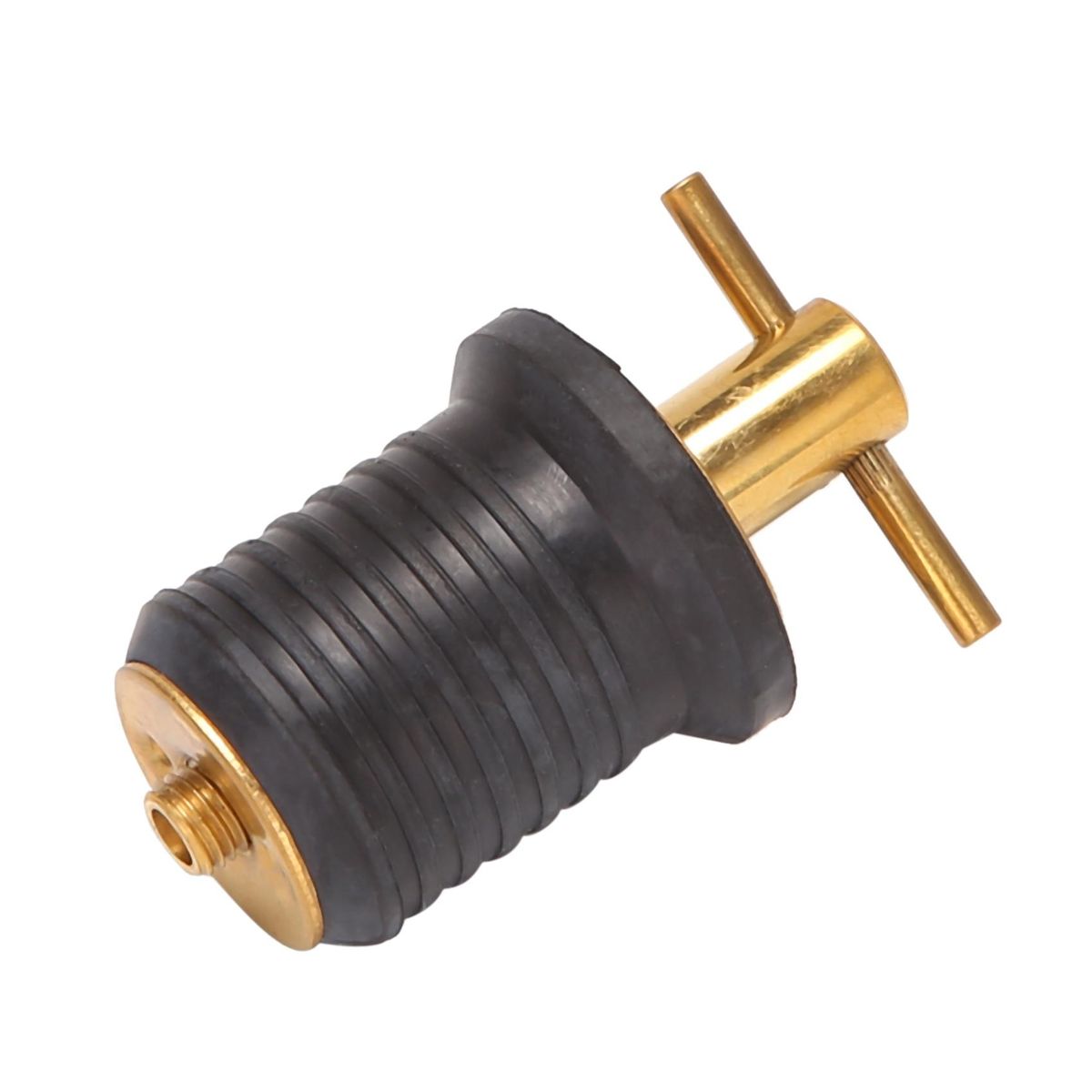 Brass Handle T-Handle Drain Plug Replaces Any Standard 1 Inch Drain Plug Construction Resists Corrosion