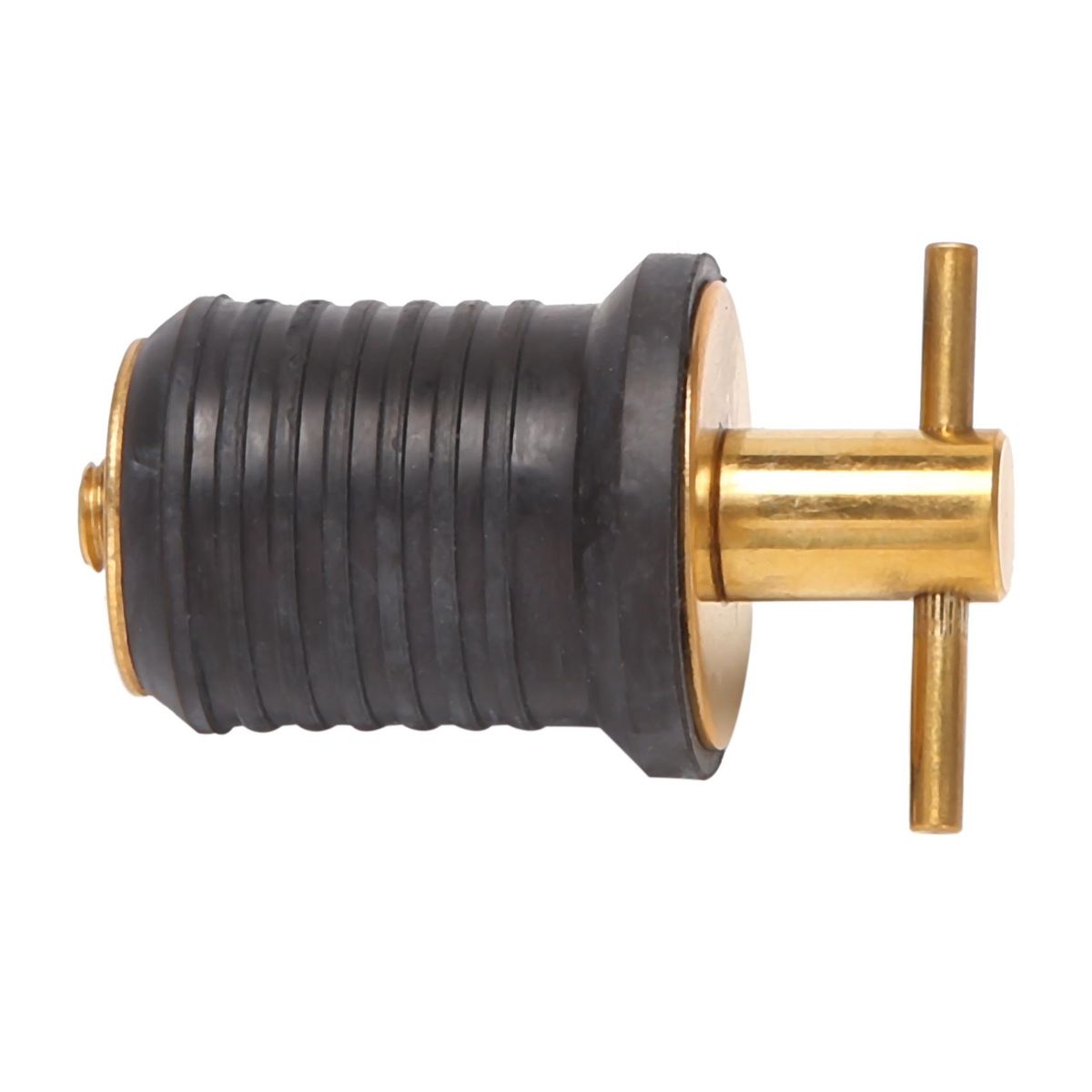 Brass Handle T-Handle Drain Plug Replaces Any Standard 1 Inch Drain Plug Construction Resists Corrosion