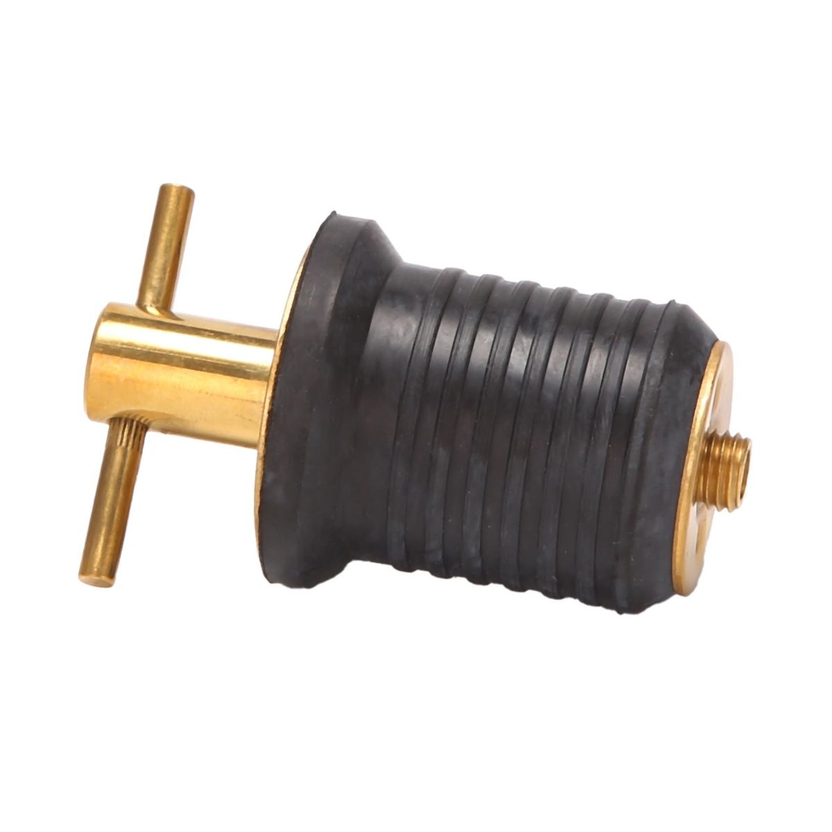 Brass Handle T-Handle Drain Plug Replaces Any Standard 1 Inch Drain Plug Construction Resists Corrosion