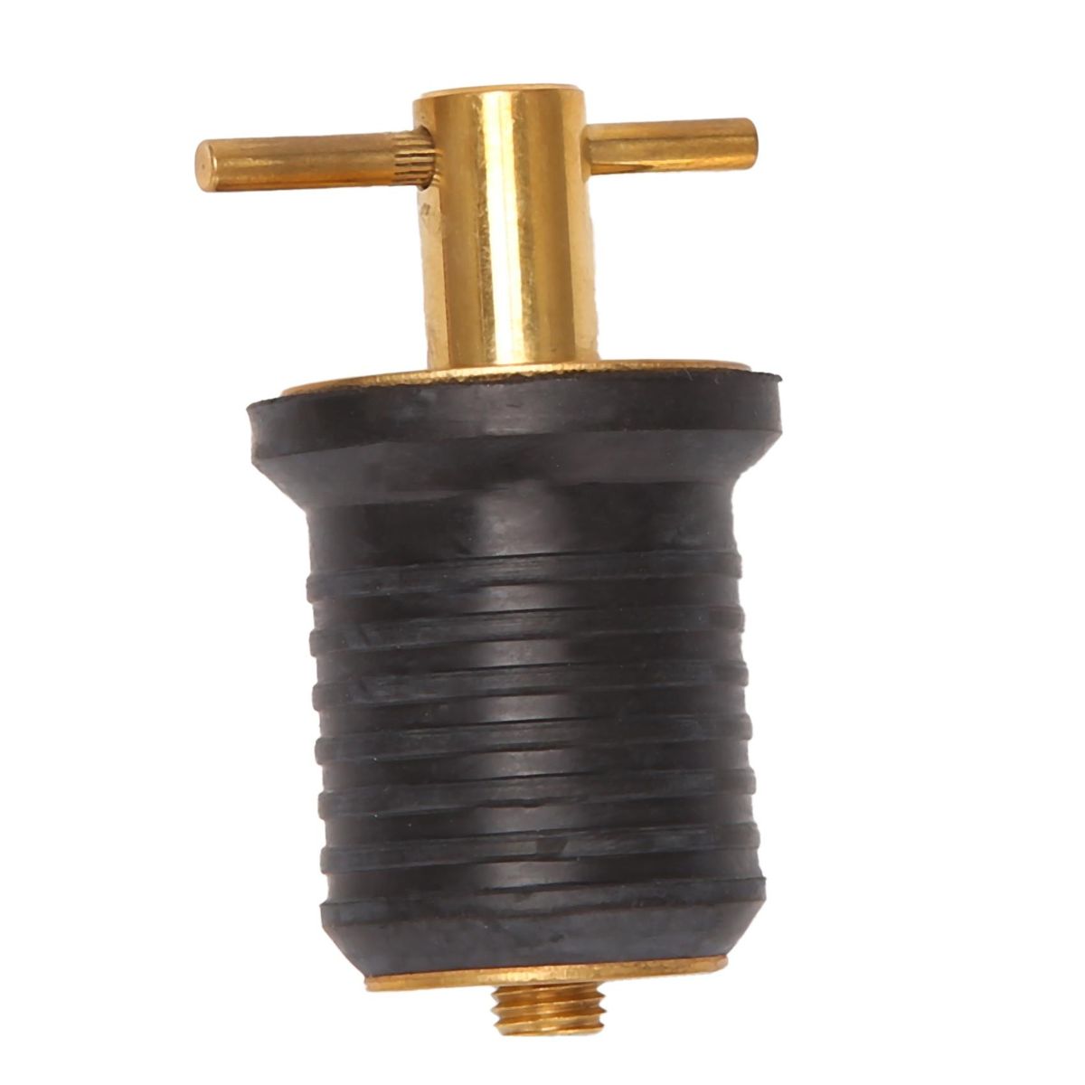 Brass Handle T-Handle Drain Plug Replaces Any Standard 1 Inch Drain Plug Construction Resists Corrosion
